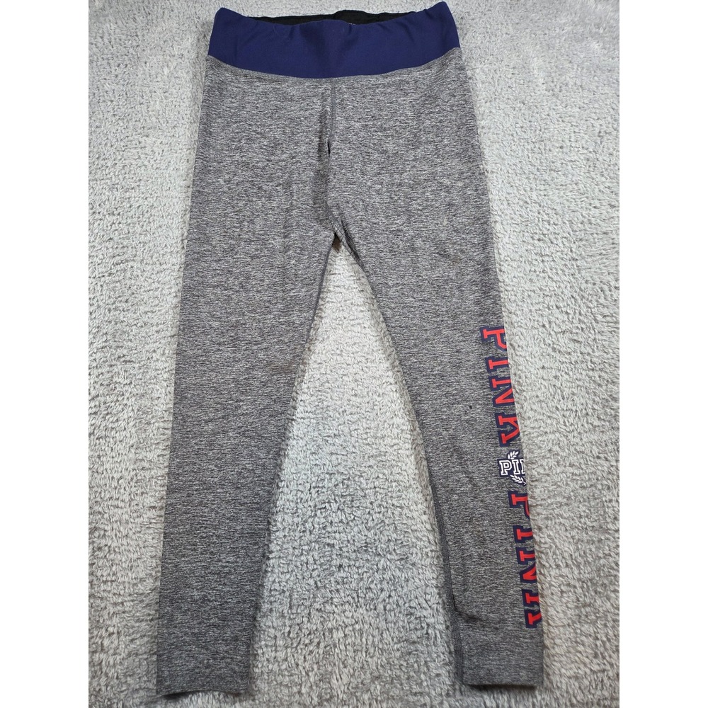 Pink Victoria's Secret Ultimate Leggings M Gray Navy Blue Women Graphic Logo
